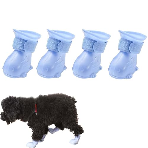 Wasserabweisende Hundeschuhe, Anti-Rutsch Hundesocken, Hundestiefel Pfotenschutz, Schneestiefel für Haustiere, Hundeschuhe Outdoor, für kleine, Mittlere und Große Hunde Winter (Grün) von HoGeGe