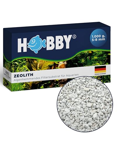 HOBBY Aquaristik Zeolith I 1000 g I Algenhemmendes Filtersubstrat für Aquarien I für Süß- und Meerwasseraquarien geeignet I hochwirksames Filtermaterial zur Wasseraufbereitung I Zeolithsteine 5-8mm von Hobby