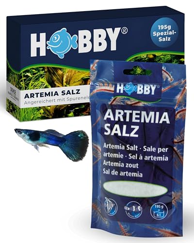 HOBBY Aquaristik Artemia Salz I 195 g I Spezial-Salz zur Zucht von Artemia-Nauplien I Salz zur Zucht von nährstoffreichem und gesundem Lebendfutter I Salz zur Artemien Aufzucht I hohe Schlupfrate von Hobby