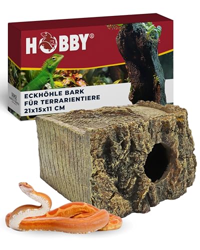 Hobby Eckhöhle Bark Höhle für Reptilien und Amphibien, 21 x 18 x 11 cm von Hobby