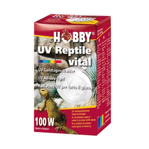 HOBBY Terraristik UV Reptile vital Desert I UV-Lampe für Terrarien I 100 W I UV- Lampe für die Reptilienhaltung I UV-Flächenstrahler für wüstenbewohnende Reptilien I energieeffizient & langlebig von Hobby