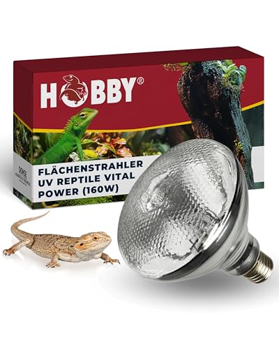 HOBBY Terraristik UV Reptile vital Power I UV-Lampe für Terrarien I 160 W I UV- Lampe für die Reptilienhaltung I UV-Flächenstrahler für sonnenbadende Reptilien I energieeffizient & langlebig von Hobby