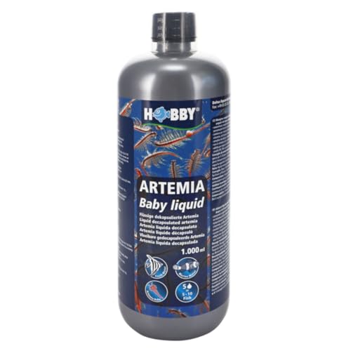 Hobby Artemia Baby Liquid 1 Liter - Flüssiges Powerfutter für Fische - Fischfutter für Süßwasser und Meerwasser Aquarien von Hobby