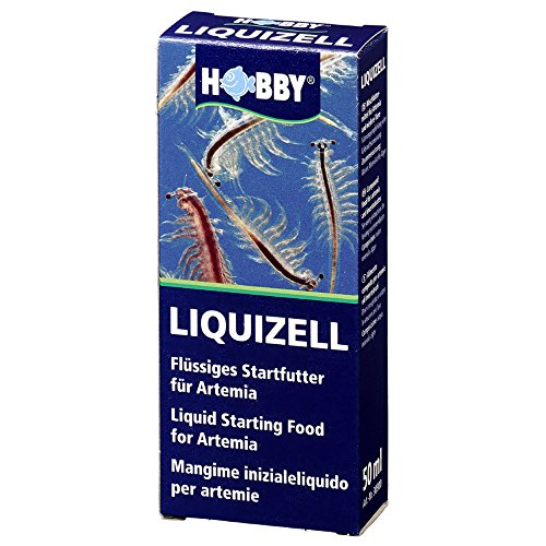 HOBBY Aquaristik Liquizell I 50 ml I Aufzuchtfutter für Artemia Nauplien ab dem 3. Lebenstag I Artemia Aufzuchtfutter mit feinstem Phytoplankton I flüssiges Startfutter für Artemia von Hobby