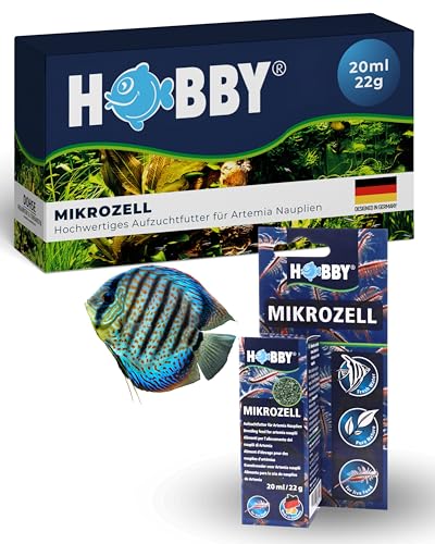 HOBBY Aquaristik Mikrozell I 20 ml I Aufzuchtfutter für Artemia Nauplien im Alter von 8-10 Tagen I Artemia Aufzuchtfutter mit Phytoplankton I vollwertiges Futter zur Lebendfutteraufzucht von Hobby