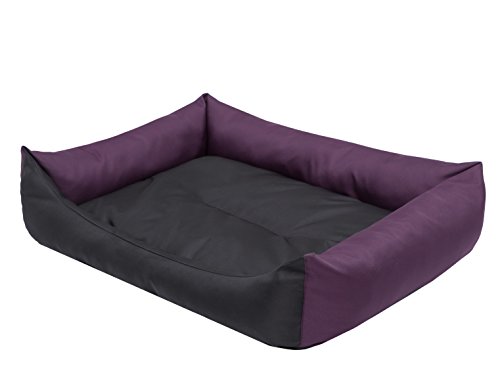 Hobbydog L LECCZB4 Dog Bed Eco L 62X43 cm Maroon with Black Mattress, L, Multicolored, 1.5 kg von Hobbydog