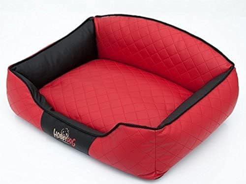 Hobbydog XL ELICZC8 Dog Bed Elite XL 84X65 cm Red with Black Sides, XL, Multicolored, 2.8 kg von DOGGY