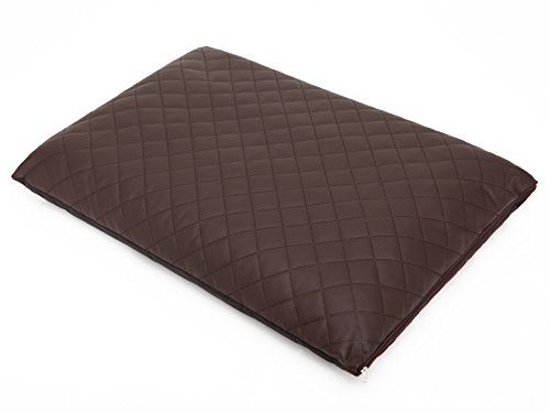 DOGGY Hobbydog XL MELBRS13 Dog Mattress Elite XL 74X50 cm Brown Leatherette, XL, Brown, 1.4 kg von DOGGY