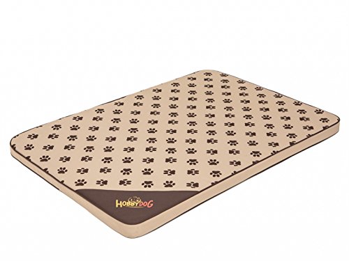 Hobbydog XL Mlibwl5 120 X 80 cm XL (R3) Light Matratze Beige Mit Pfötchen, XL, Beige Mit Pfötchen von Hobbydog