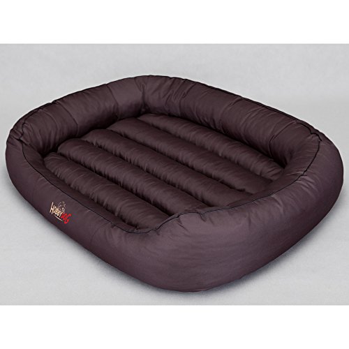 Hobbydog XXL OWABRA5 Dog Bed Oval XXL 115X90 cm Dark Brown, XXL, Brown, 5.7 kg von Hobbydog