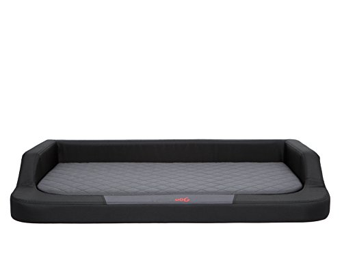 Hobbydog XXL Mesczg1 Hobbydog XXL 120 X 80 (R3) Hundebett Medico Standard (Oxford) Schwarz - Grau Mit Ortopädische Viscomatte, XXL, Schwarz - Grau von Hobbydog