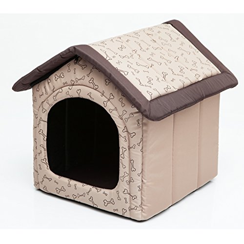 DOGGY Hobbydog R3 BUDBKO17 Doghouse R3 52X46 cm Beige with Bones, M, Beige, 1.1000000000000001 kg von Hobbydog