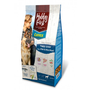 HobbyFirst Canex Puppy-Junior High in Fisch & Reis Maxi Hundefutter 12 kg von HobbyFirst Canex