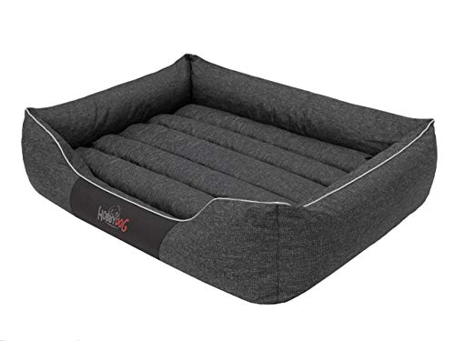 Comfort,Hobbydog,Hundebett,Schlafplatz,Hundesofa (L(65 x 50cm), Schwarz ökoleinen) von Hobbydog