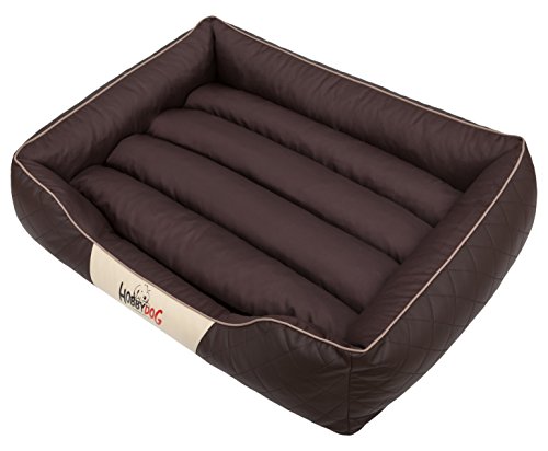 DOGGY Hobbydog R3CESBRA3 Hundebett/Sofa/Korb Cesar Standard Kunstleder, Kodura, braun, Größe R3, 95 x 73 x 23 cm von Hobbydog