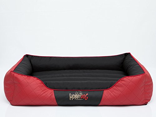 DOGGY Hobbydog R4CESCZE4 Hundebett/Sofa/Korb Cesar Standard Kunstleder, Kodura, rot, Größe R4, 114 x 84 x 25 cm von Hobbydog