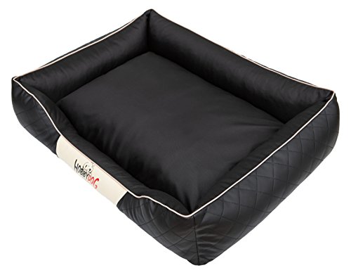 DOGGY Hobbydog R5CEPCZA2 Hundebett/Sofa/Korb Cesar Perfect Kunstleder, Kodura, schwarz, Größe R5, 125 x 98 x 25 cm von DOGGY