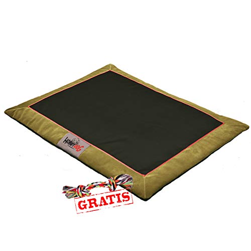 HobbyDog Matte ATAFZC5 + Spieltau gratis Hundematte Hundebett Ruheplatz Hundematratze Hundekissen Schlafplatz (3 Verschiedene Größen) (L (90 x 70 cm)) von Hobbydog