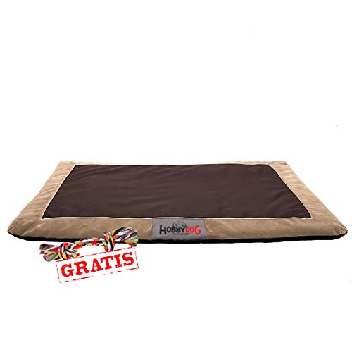 HobbyDog Matte ATAFZCB8 + Spieltau gratis Hundematte Hundebett Ruheplatz Hundematratze Hundekissen Schlafplatz (3 Verschiedene Größen) (XL (110 x 90 cm)) von Hobbydog