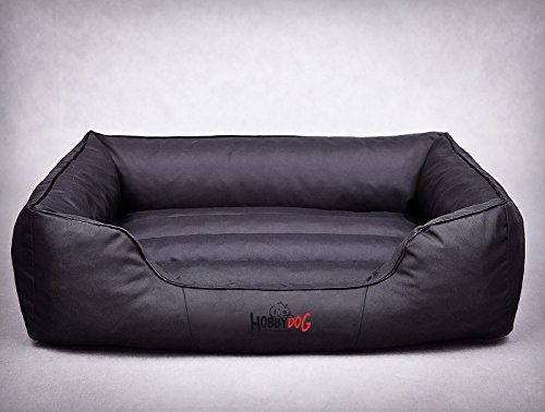 Hobbydog Hundebett Hundesofa Hundekorb Tierbett Verschiedene Größen und Farben Cordura Comfort (L - 65x50x20, 2 - schwarz) von Hobbydog