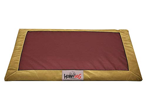 DOGGY Hundematte Hundebett Hundesofa Hundekorb Tierbett Verschiedene Größen und Farben (L - 90cm x 70cm x 3cm, 6 - flok mit weinrot) von DOGGY