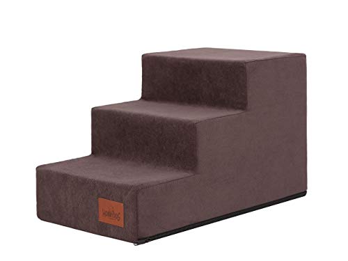 Hobbydog Hundetreppe, Savoy, In Zwei Größen,Antirutsch,Beständig M(3 Stufen 50x30x30cm), Braun von Hobbydog