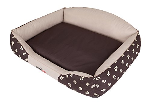 Hobbydog KRLBKO3 Hundebett Hundesofa Hundekorb, Größe L, 65 x 50 cm, Krone Beige von Hobbydog