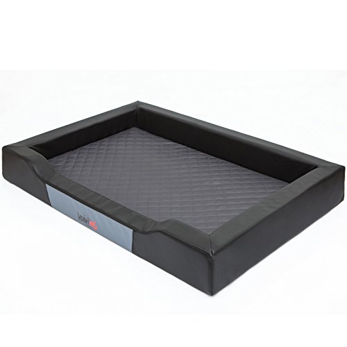 Hobbydog L DELCZA3 Dog Bed Deluxe L 75X50 cm Black-Graphite, L, Multicolored, 1 kg von Hobbydog