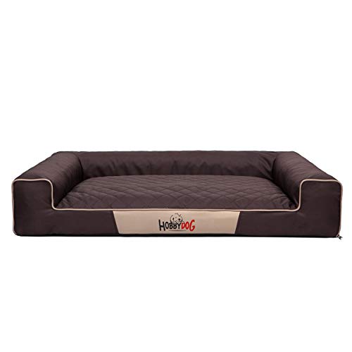 Hobbydog L VICCBR2 Eckig Hundebett, Victoria Katzenbett Schlafplatz, dunkel braun von DOGGY