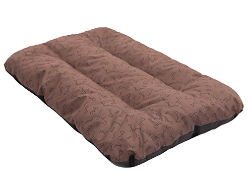 Hobbydog R2 ECPJBK2 Hundebett Eco Braun Mit Knochen Große XL - XXL Katzenbett Schlafplatz Hund Katze Haus XL - R2 (100 X 70 cm), L, Brown, 1.4 kg von Hobbydog