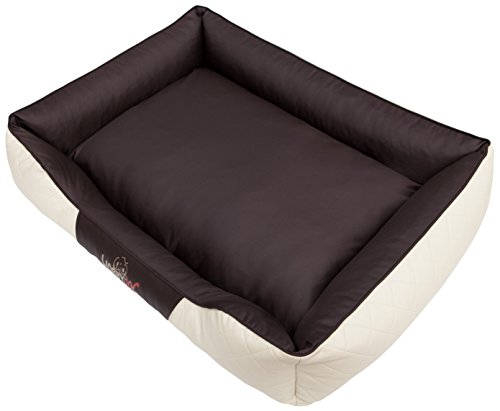 Hobbydog R3CEPBEB7 Hundebett/Sofa/Korb Cesar Perfect Kunstleder, Kodura, beige/braun, Größe R3, 95 x 73 x 23 cm von Hobbydog