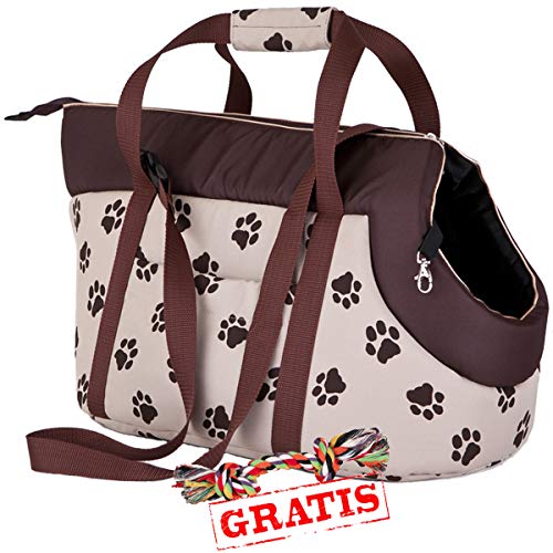 Hobbydog TORBWL4 + Spieltau gratis Transport Bag Transporttasche für Hunde und Katzen Hundetasche Katzentasche Transporttasche Tragetasche Transportbox (3 Verschiedene Größen) (R2 (25 x 43 cm)) von Hobbydog