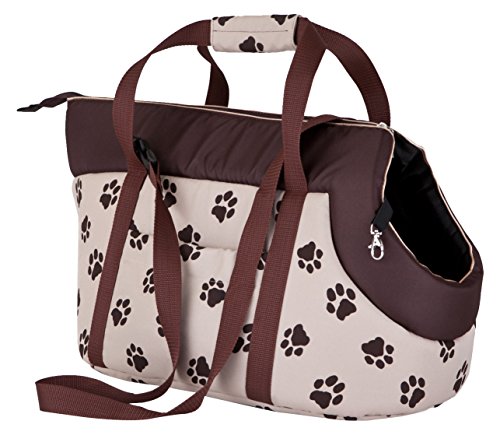 Hobbydog TORBWL4 Hundetasche Tragetasche Katzentasche mit Pfoten, Größe 32 x 30 x 50 cm, beige von Hobbydog