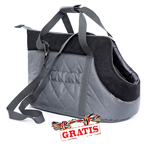 Hobbydog TORGZC6 + Spieltau gratis Transport Bag Transporttasche für Hunde und Katzen Hundetasche Katzentasche Transporttasche Tragetasche Transportbox (3 Verschiedene Größen) (R2 (25 x 43 cm)) von Hobbydog