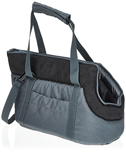 Hobbydog TORGZC6 Hundetasche Tragetasche Katzentasche, Größe 22 x 20 x 36 cm, grau/schwarz von Hobbydog