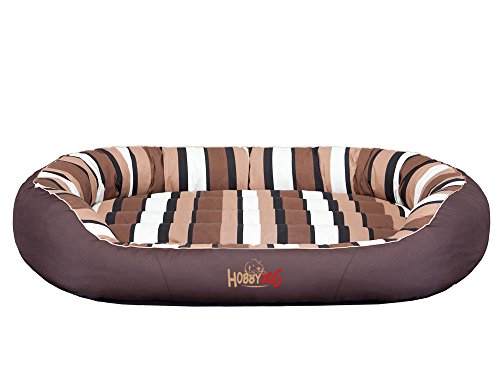 Hobbydog XL OWABRP6 Dog Bed Oval L 87X68 cm Red Codura, XL, Brown, 3.9 kg von DOGGY