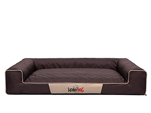 Hobbydog XL VICCBR2 Eckig Hundebett, Victoria Katzenbett Schlafplatz, dunkel braun von DOGGY