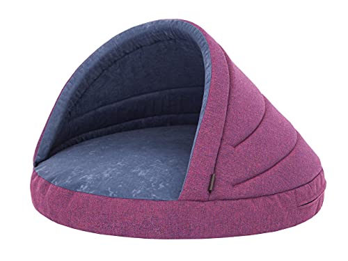 HOBBYGARDEN Hundematratze Haustierbett Hundehütte Kissen Liegen Hundehöhle Bett Sofa Hundekorb Tierbett Hunderuheplatz Hundesofa Matratze, 65 x 65 cm, Burgund von HOBBYGARDEN