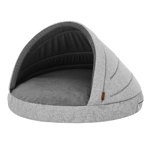 HOBBYGARDEN Hundematratze Haustierbett Hundehütte Kissen Liegen Hundehöhle Bett Sofa Hundekorb Tierbett Hunderuheplatz Hundesofa Matratze, 65 x 65 cm, Grau von HOBBYGARDEN