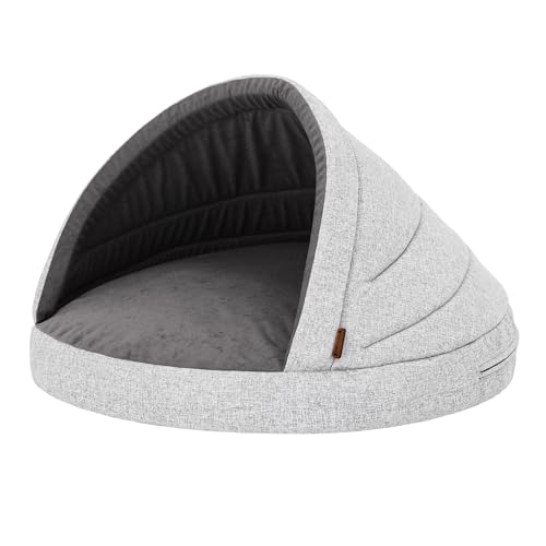 HOBBYGARDEN Hundematratze Haustierbett Hundehütte Kissen Liegen Hundehöhle Bett Sofa Hundekorb Tierbett Hunderuheplatz Hundesofa Matratze, 90 x 90cm, Asche von HOBBYGARDEN