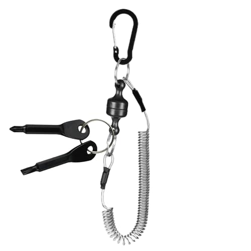 Hobngmuc Fliegenfisch-Leine,Magnetclip Haltevorrichtung mit Rückzugsfunktion - Karabiner Leine Schnellverschluss Rutschsicher Halter für Salzwasser Landung Watten Boot Fluss Hobngmuc Fliegenfisch-Leine,Magnetclip Haltevorrichtung mit Rückzugsfunktion - Karabiner Leine Schnellverschluss Rutschsicher Halter für Salzwasser Landung Watten Boot Fluss von Hobngmuc