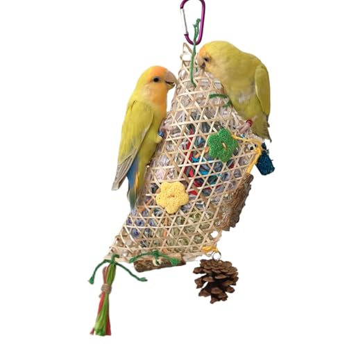 Hobngmuc Futtersuchspielzeug für Vögel, Käfig-Zerkleinerungsspiel, hängbares Futtersuchspielzeug, Spielständer für Langeweile, Zucht, Voliere im Freien Hobngmuc Futtersuchspielzeug für Vögel, Käfig-Zerkleinerungsspiel, hängbares Futtersuchspielzeug, Spielständer für Langeweile, Zucht, Voliere im Freien von Hobngmuc