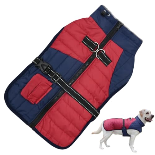 Hobngmuc Hundemantel für kaltes Wetter, dicker, warmer Hunde-Wintermantel, Hundebekleidung für kleine bis mittelgroße Hunde, Haustierpullover mit Traktionslöchern von Hobngmuc