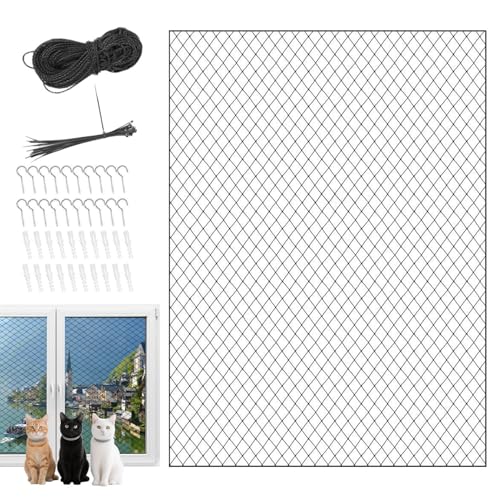 Hobngmuc Katzen-Balkonschutz – Haustier-Balkon-Netz- – -Schutzschutz für Garten, Wohnung, Fenster, Außenterrasse, Innenbereich, Sicherheitstreppe, Terrasse Hobngmuc Katzen-Balkonschutz – Haustier-Balkon-Netz- – -Schutzschutz für Garten, Wohnung, Fenster, Außenterrasse, Innenbereich, Sicherheitstreppe, Terrasse von Hobngmuc