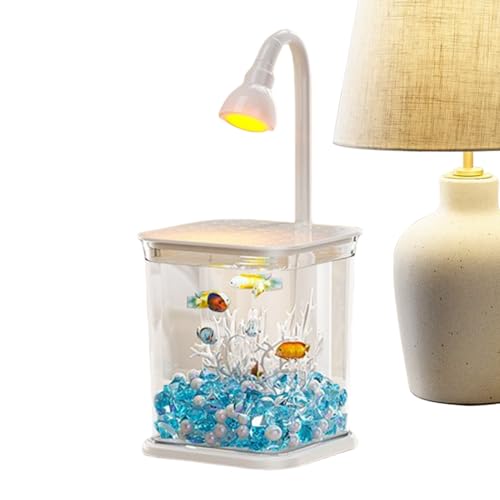 Hobngmuc Kleines Aquarium, kleines Aquarium, leise Desktop-Dekoration, Wasserlandschaftsbau, Angelschale für Zuhause, Büros, Outdoor, Tisch, Krabbe, Spinne Hobngmuc Kleines Aquarium, kleines Aquarium, leise Desktop-Dekoration, Wasserlandschaftsbau, Angelschale für Zuhause, Büros, Outdoor, Tisch, Krabbe, Spinne von Hobngmuc