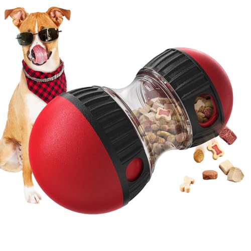 Hobngmuc Leckerliball für Hunde, Leckerliball - Interaktives Kauspielzeug für Hunde zur geistigen Stimulation - Safe Puzzle Treat Ball Hundespielzeug mit Futterausgabe, Hundefutterspielzeug, langsamer von Hobngmuc