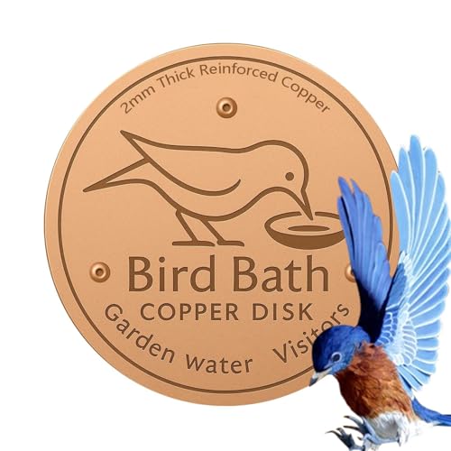 Hobngmuc Vogeltränke Scheibe, Kupfer-Reinigungsscheibe, Unterstützung, Reinigungsplatte für sicheres sauberes Wasser, Ganzjahres-Rasen, Garten, Hobngmuc Vogeltränke Scheibe, Kupfer-Reinigungsscheibe, Unterstützung, Reinigungsplatte für sicheres sauberes Wasser, Ganzjahres-Rasen, Garten, von Hobngmuc