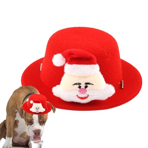 Hobngmuc Weihnachts-Hundemütze, Haustier-Nikolausmütze, Weihnachtshundekostüme mit Weihnachtsmann-Elch-Design, Hunde-Weihnachtsoutfit, Katze, Hund, Weihnachtsmütze, Weihnachts-Cosplay-Anziehzubehör, von Hobngmuc