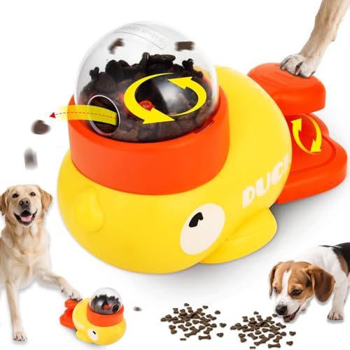 Hoewphofly Entenform Hund Slow Feeder Spielzeug, Interaktives Snack Intelligenzspielzeug für Katzen & Hunde– Futterspender Gegen Schlingen, Leicht zu Reinigen mit 3 Austauschbaren Futter Deckeln Hoewphofly Entenform Hund Slow Feeder Spielzeug, Interaktives Snack Intelligenzspielzeug für Katzen & Hunde– Futterspender Gegen Schlingen, Leicht zu Reinigen mit 3 Austauschbaren Futter Deckeln von Hoewphofly