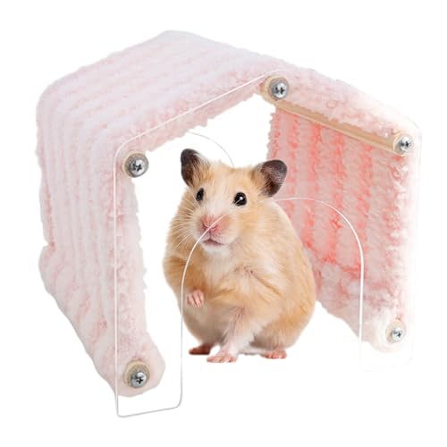 Hogvinnatil Hamsterhöhle Tunnel,Indoor-Verstecktunnel Mit Akrylglas-Tür Für Kleine Haustiere - Plüsch Versteck Dekoration Platzsparendes Häuschen Für Hamster, Chinchilla, Igel Zum Spielen, Schlafen & Hogvinnatil Hamsterhöhle Tunnel,Indoor-Verstecktunnel Mit Akrylglas-Tür Für Kleine Haustiere - Plüsch Versteck Dekoration Platzsparendes Häuschen Für Hamster, Chinchilla, Igel Zum Spielen, Schlafen & von Hogvinnatil